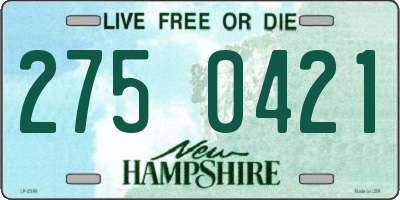 NH license plate 2750421