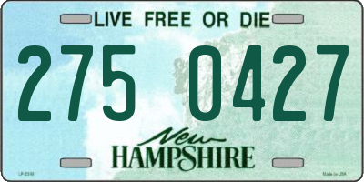 NH license plate 2750427