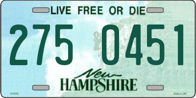 NH license plate 2750451