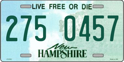 NH license plate 2750457