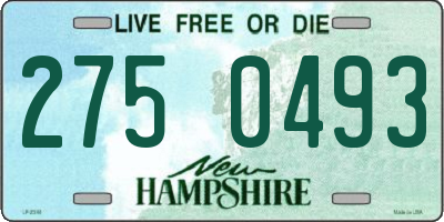 NH license plate 2750493