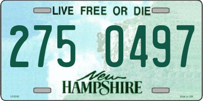 NH license plate 2750497