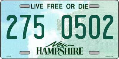 NH license plate 2750502