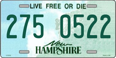 NH license plate 2750522