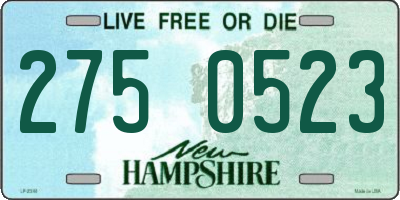 NH license plate 2750523