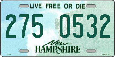 NH license plate 2750532