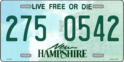NH license plate 2750542