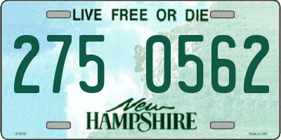 NH license plate 2750562