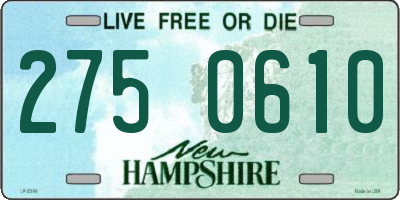 NH license plate 2750610