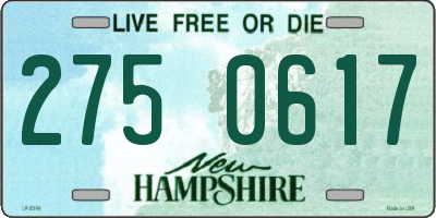 NH license plate 2750617