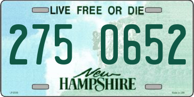 NH license plate 2750652