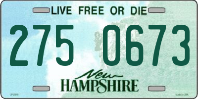 NH license plate 2750673