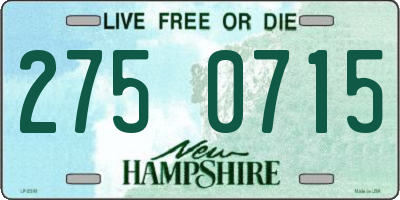 NH license plate 2750715