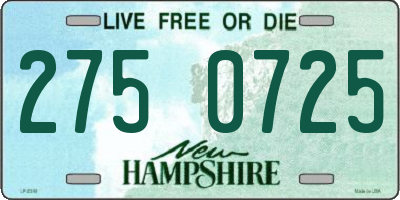 NH license plate 2750725