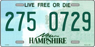 NH license plate 2750729