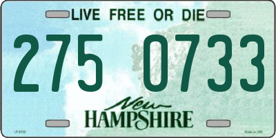 NH license plate 2750733