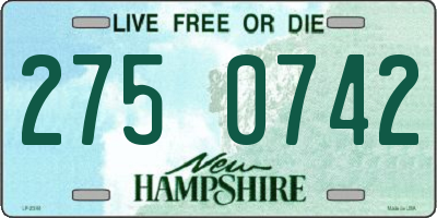 NH license plate 2750742