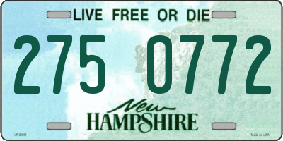 NH license plate 2750772