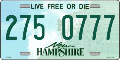 NH license plate 2750777