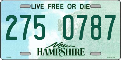 NH license plate 2750787