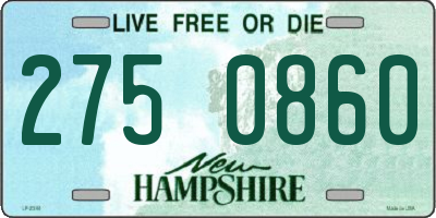 NH license plate 2750860