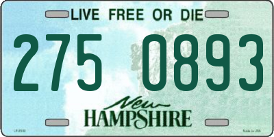 NH license plate 2750893