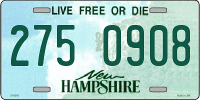 NH license plate 2750908