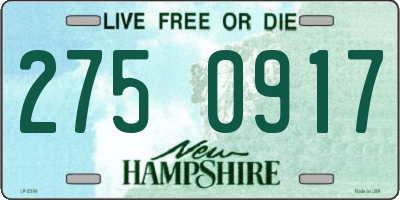 NH license plate 2750917