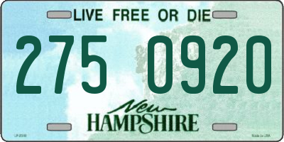 NH license plate 2750920
