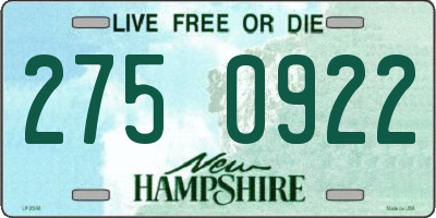 NH license plate 2750922