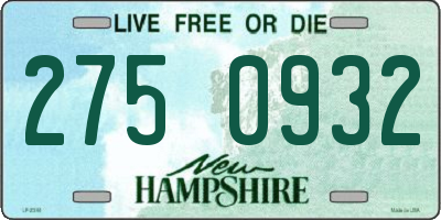 NH license plate 2750932