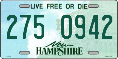 NH license plate 2750942