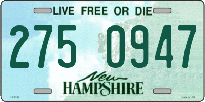 NH license plate 2750947