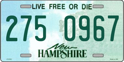NH license plate 2750967