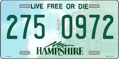 NH license plate 2750972