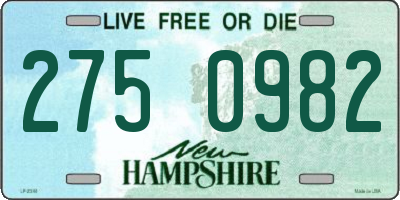 NH license plate 2750982