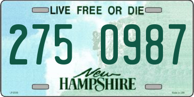 NH license plate 2750987