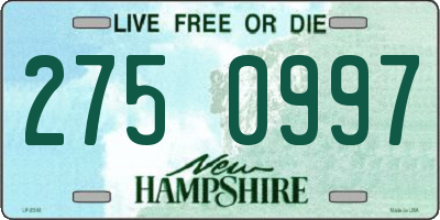 NH license plate 2750997