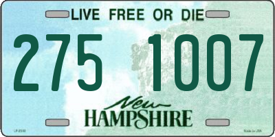 NH license plate 2751007
