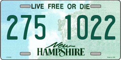 NH license plate 2751022