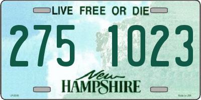 NH license plate 2751023