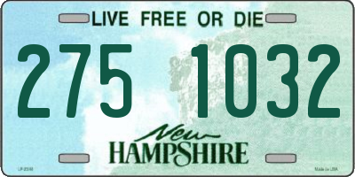 NH license plate 2751032