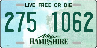 NH license plate 2751062