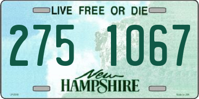 NH license plate 2751067