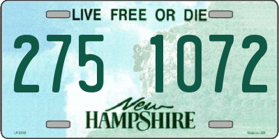 NH license plate 2751072