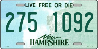 NH license plate 2751092