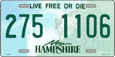 NH license plate 2751106