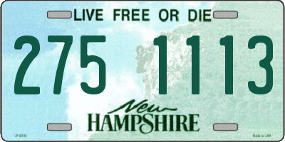 NH license plate 2751113