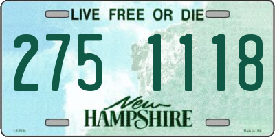 NH license plate 2751118