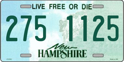NH license plate 2751125